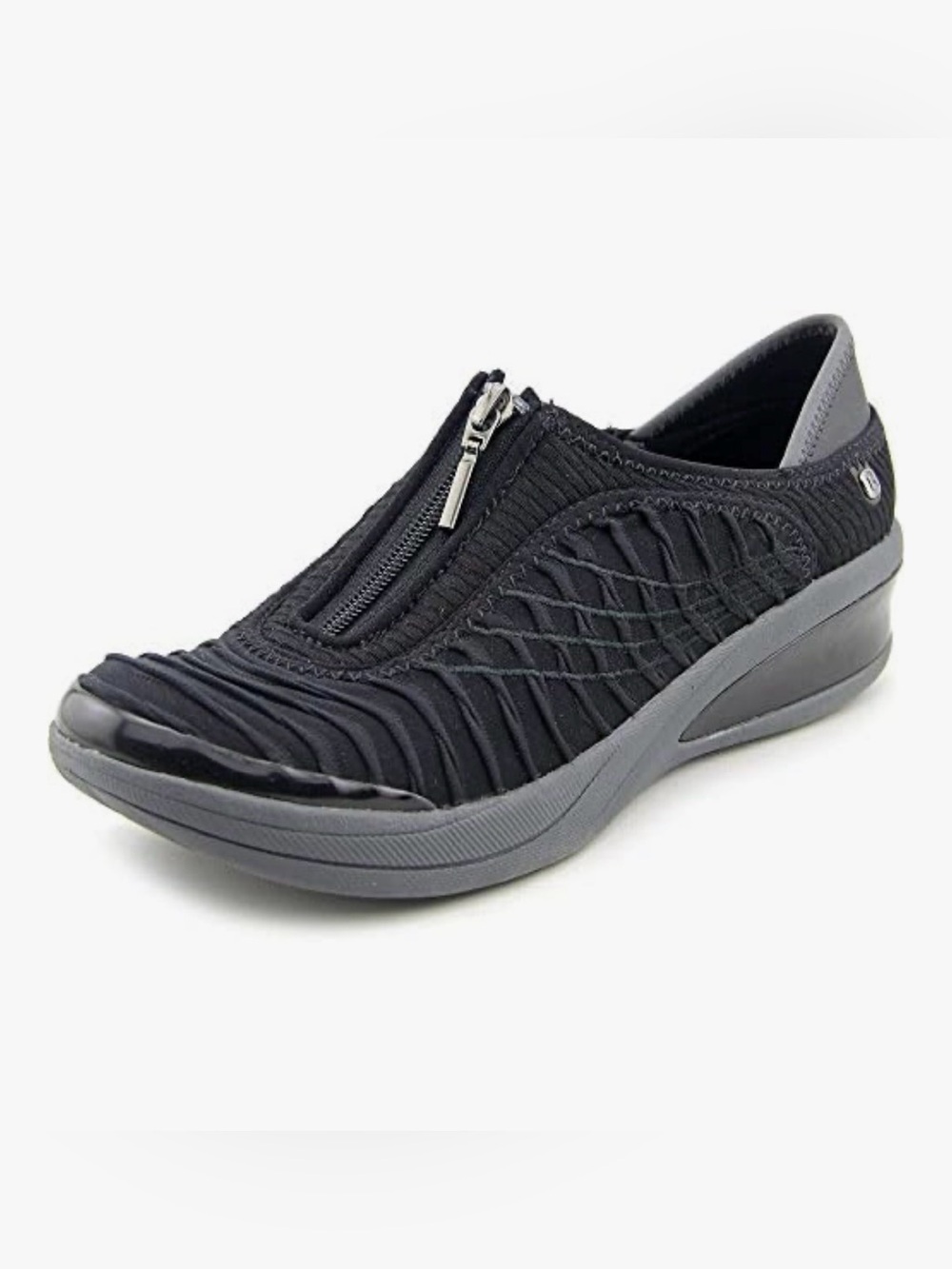 Bzees Womens Fancy ✨ Low Top Zipper Walking Shoes Size 6